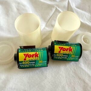 2 ROLLS UNUSED YORK PHOTO LABS COLOR PRINT FILM 35mm 400 36 EXPOSURES GERMANY
